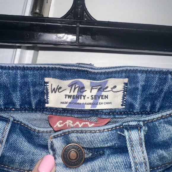 We The Free Curvy High Rise Light Wash Vintage Straight Ankle jeans size 27 - Picture 8 of 10